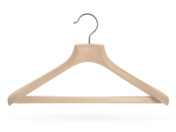 Quality Luxury Curved Wooden Suit Hangers Wide Wood Hanger for Coats and Pants with Velvet Bar Dark Mahogany Finish
