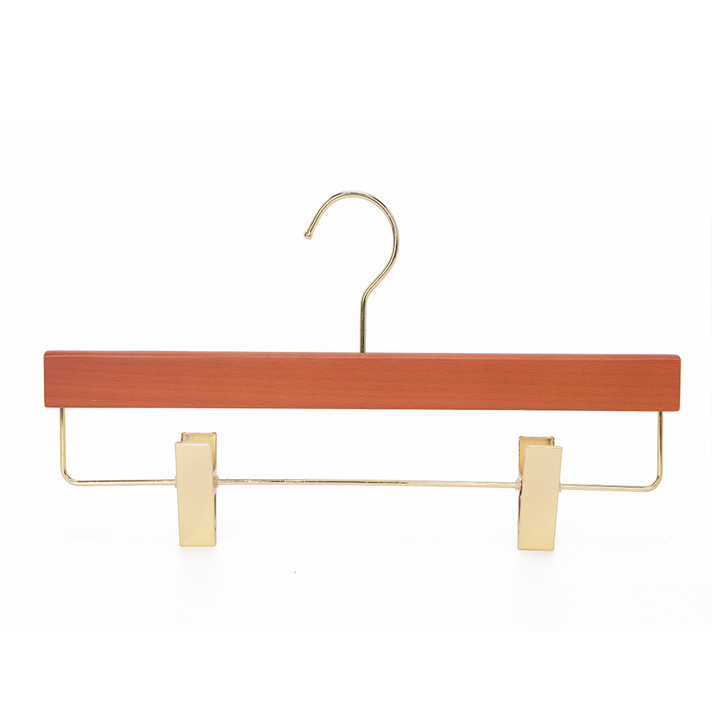 High-Grade Beech Wood Pants Hanger Matte Butter Scotch Finish