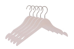 High-Grade Beech Wood Shirt Hanger Matte White Wash Finish