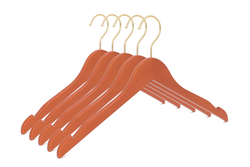 High-Grade Beech Wood Shirt Hanger Matte Butter Scotch Finish