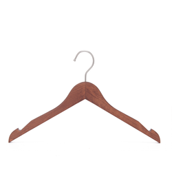 High-Grade Beech Wood Shirt Hanger Matte Walnut Finish