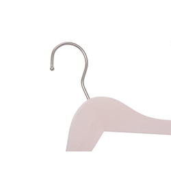 High-Grade Beech Wood Shirt Hanger Matte White Wash Finish