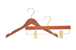 High-Grade Beech Wood Shirt Hanger Matte Butter Scotch Finish