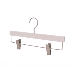 High-Grade Beech Wood Pants Hanger Matte White Wash Finish