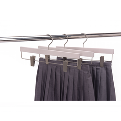 High-Grade Beech Wood Pants Hanger Matte White Wash Finish