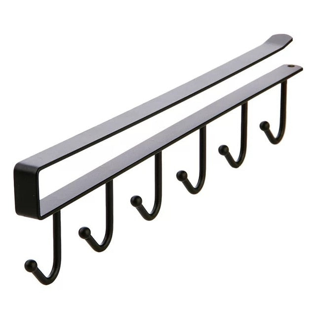 Kitchen Storage Rack Wardrobe Hook Door Hanger Clothes Hanging Rack Holder Kitchen Organizer Closet Shelf Wall Hanger Coat Rack