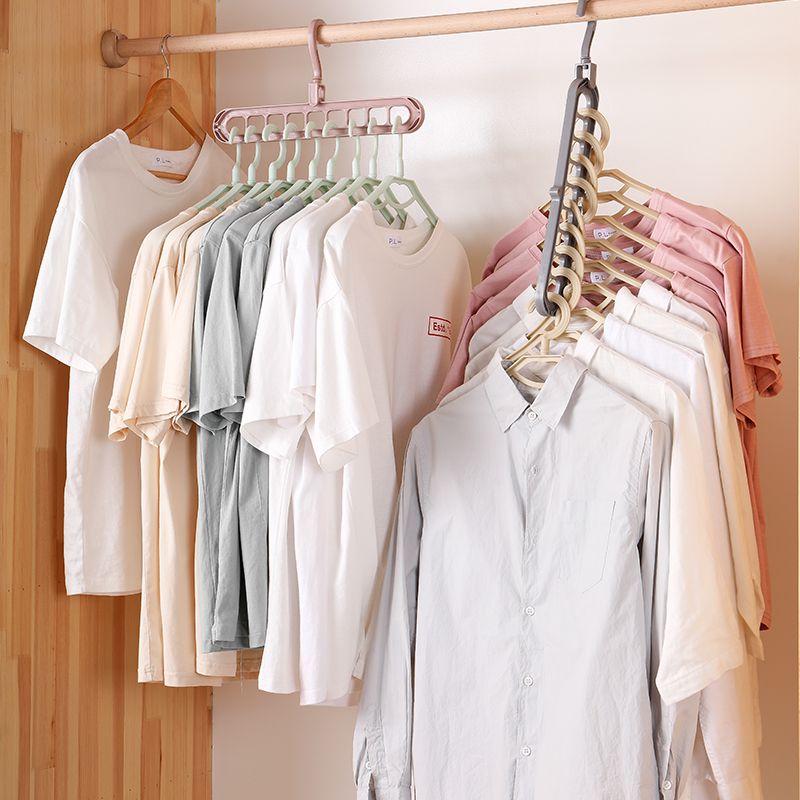 Clothes hanger closet organizer Space Saving Hanger Multi-port clothing rack Plastic Scarf cabide Storage hangers for clothes