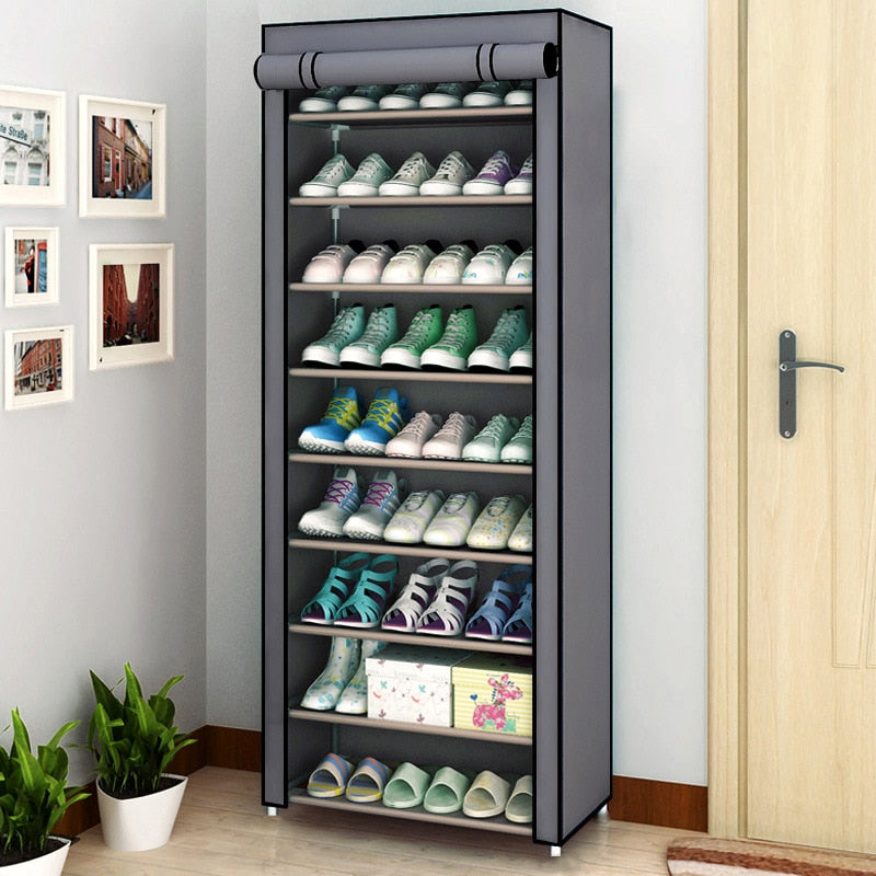 Multilayer Shoe Cabinet Dustproof Shoes Storage Closet Hallway Space-saving Shoerack Organizer Holder Home Furniture Shoe Rack