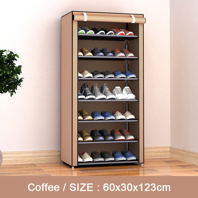 Multilayer Shoe Cabinet Dustproof Shoes Storage Closet Hallway Space-saving Shoerack Organizer Holder Home Furniture Shoe Rack