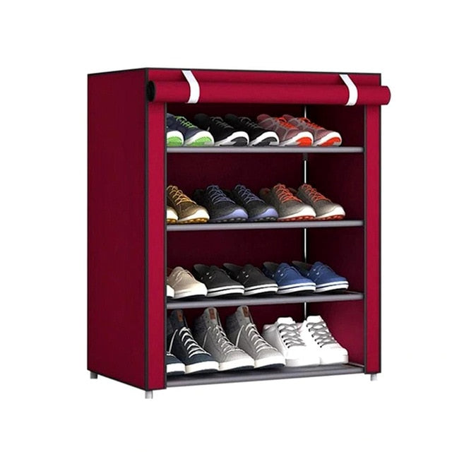 Multilayer Shoe Cabinet Dustproof Shoes Storage Closet Hallway Space-saving Shoerack Organizer Holder Home Furniture Shoe Rack