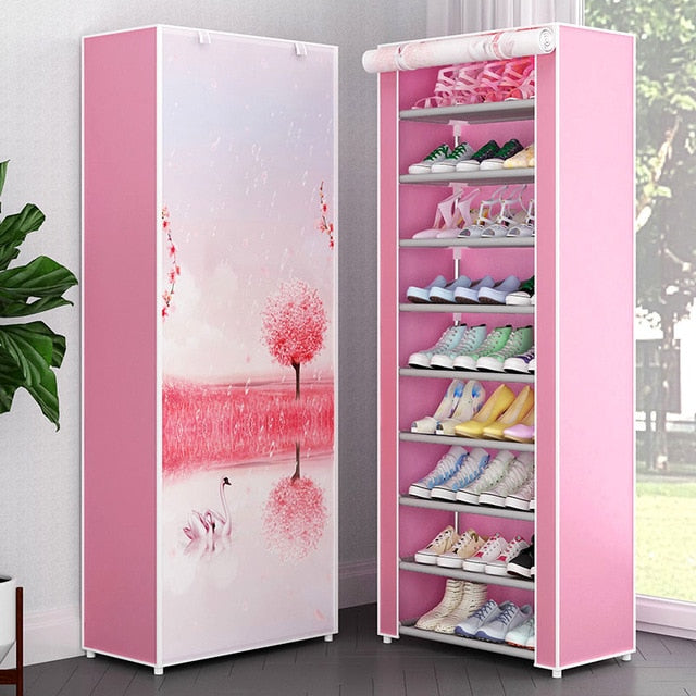 Multilayer Shoe Cabinet Dustproof Shoes Storage Closet Hallway Space-saving Shoerack Organizer Holder Home Furniture Shoe Rack