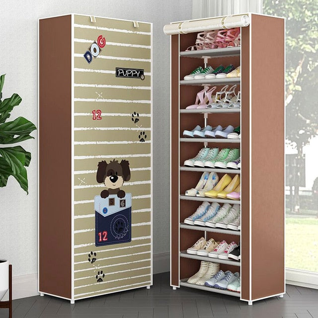 Multilayer Shoe Cabinet Dustproof Shoes Storage Closet Hallway Space-saving Shoerack Organizer Holder Home Furniture Shoe Rack