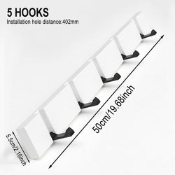 4/5/6 Hooks Wood Wall Hanger Coat Hooks Key Hook Holder Coat Hook Bedroom Door Hat Clothes Rack Hanger Kitchen Toilet Hook