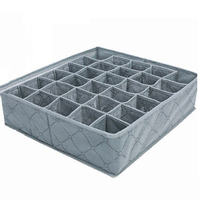 Dormitory closet organizer for socks home separated underwear storage box 7 grids bra organizer foldable drawer organizer